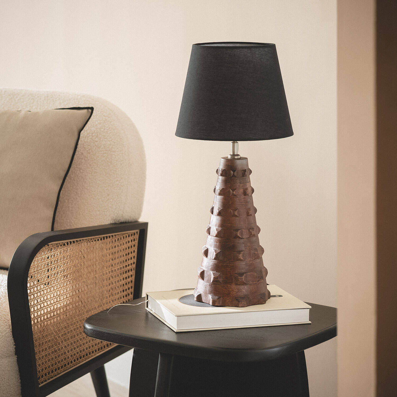 Lámpara de Mesa Madera Samesh ILUZZIA