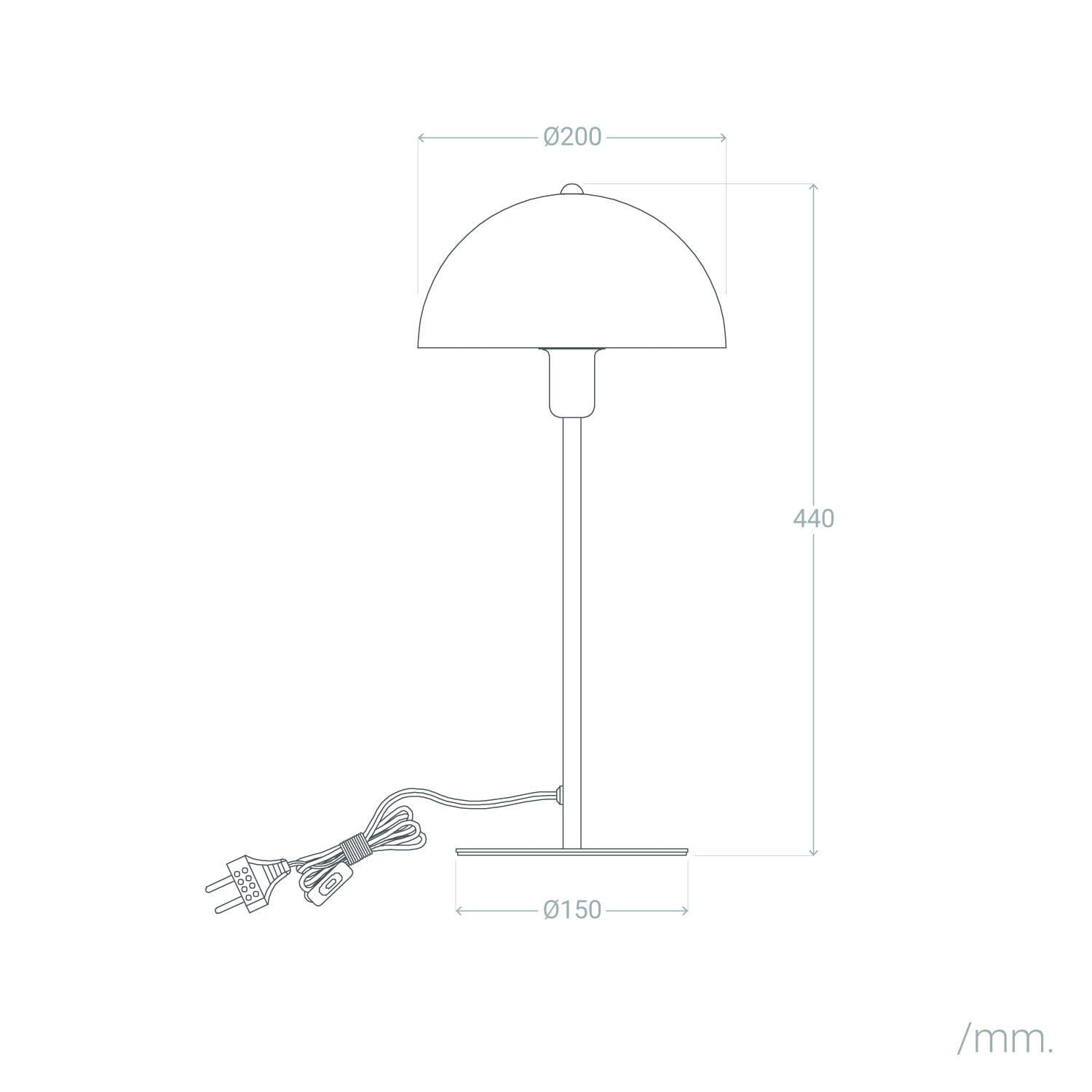 Lámpara de Mesa Aluminio Madow