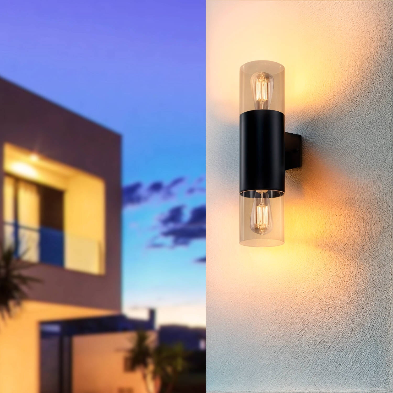 Aplique de Pared Exterior Acero Inoxidable Emley Duo