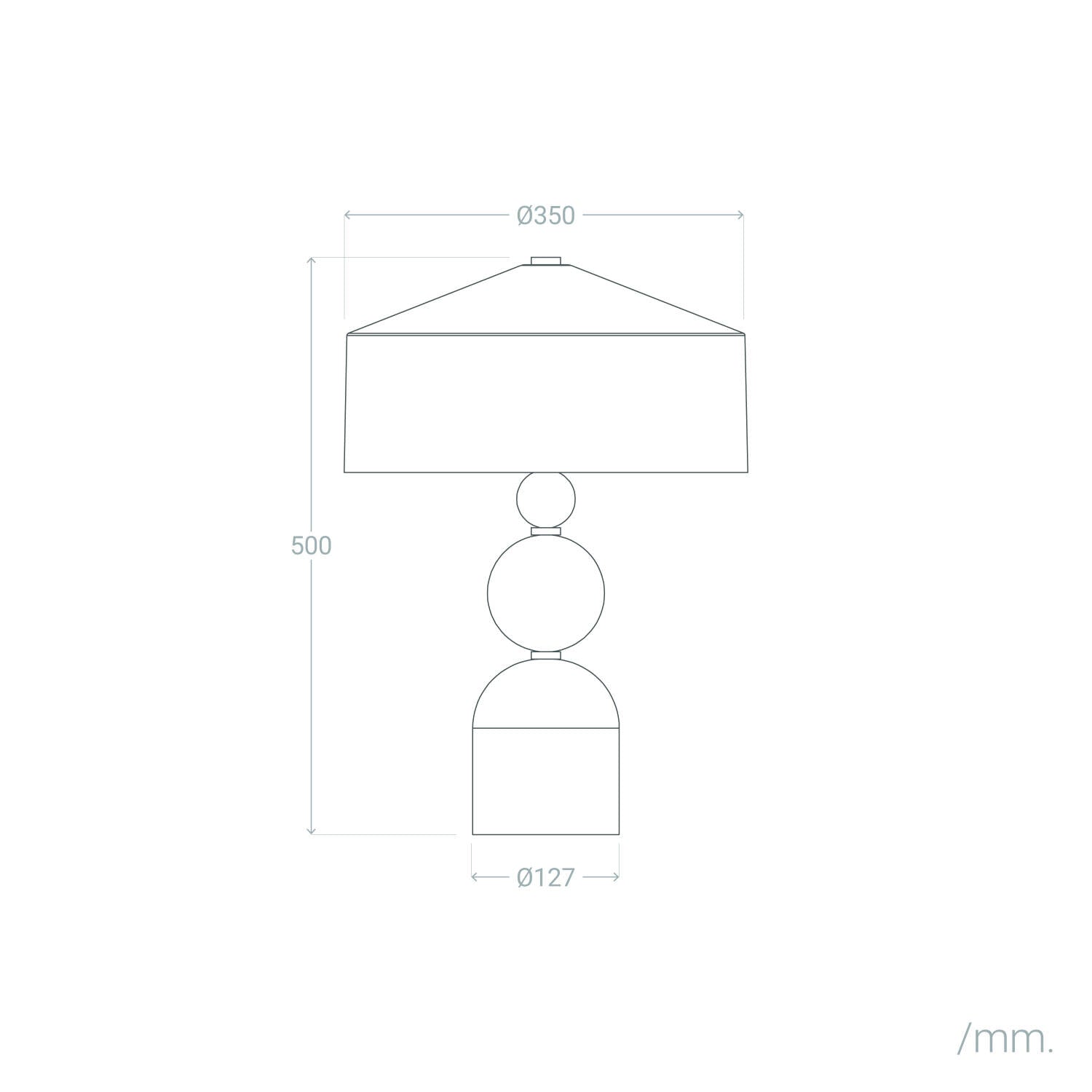 Lámpara de Mesa Metal Bokala Bougy