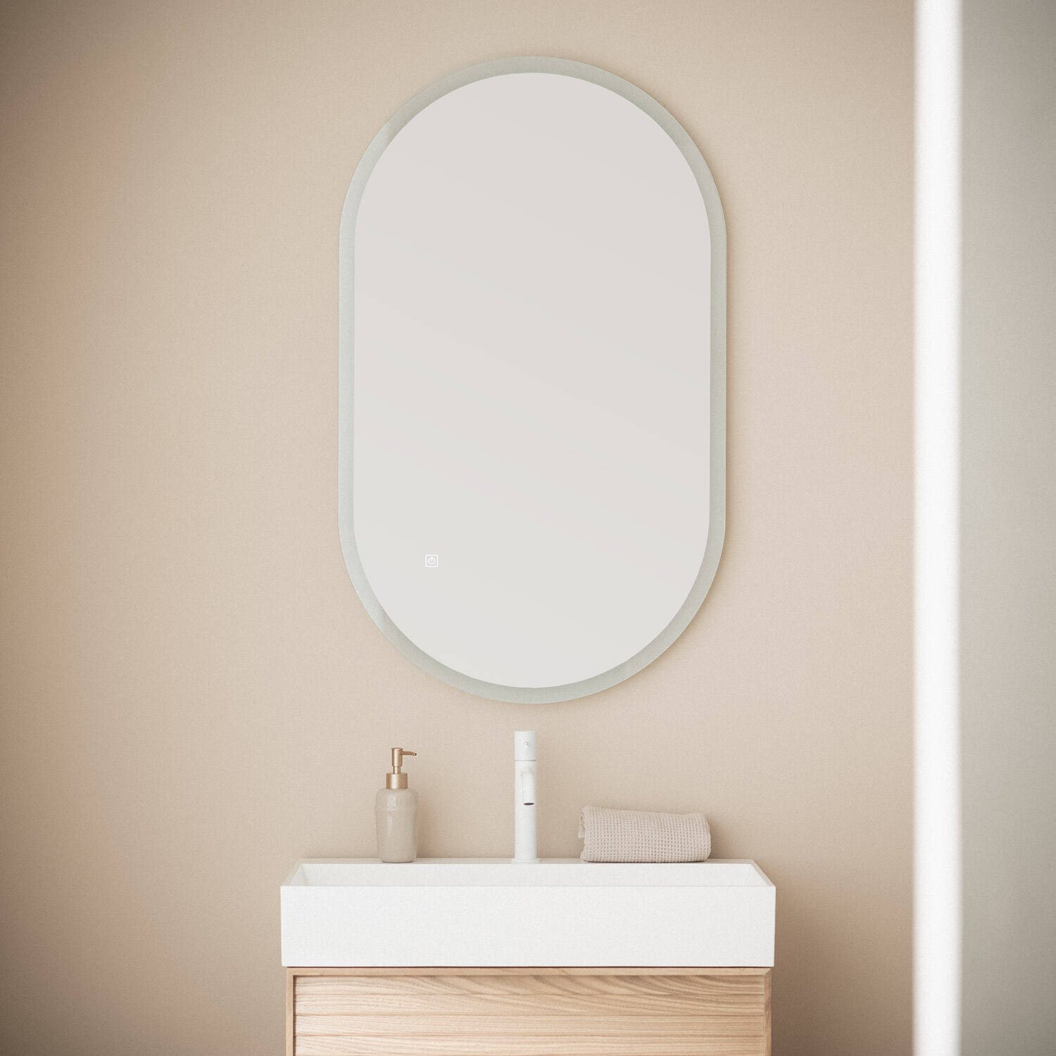 Espejo Baño con Luz LED y Antivaho 100x60 cm Ona