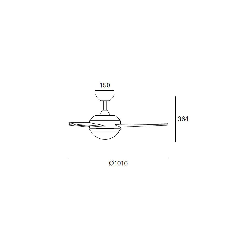 Ventilador de Techo Windy Pro Blanco Aspas Reversibles 101.6cm Motor AC LEDS-C4 VE-0005-BLA