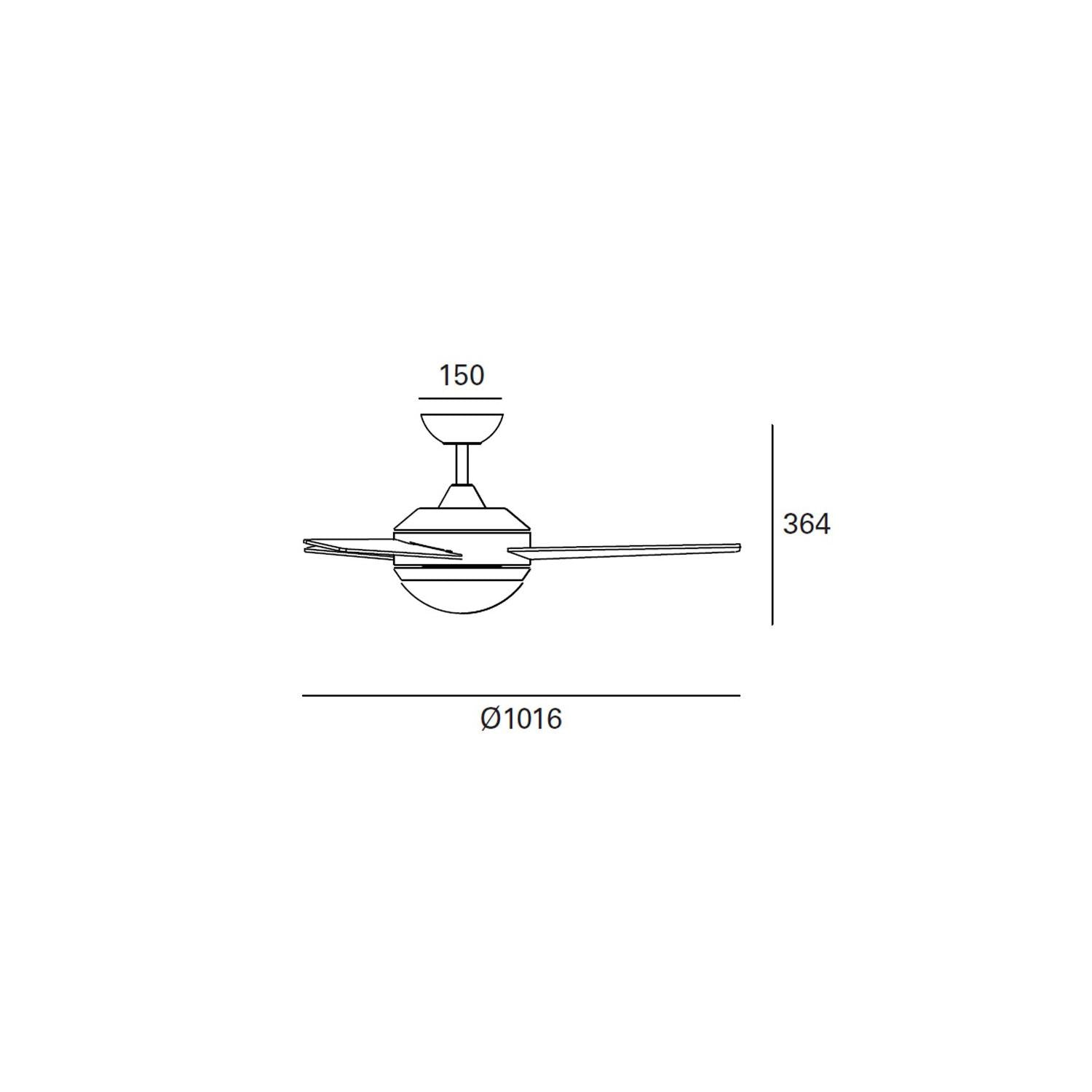 Ventilador de Techo Windy Pro Blanco Aspas Reversibles 101.6cm Motor AC LEDS-C4 VE-0005-BLA