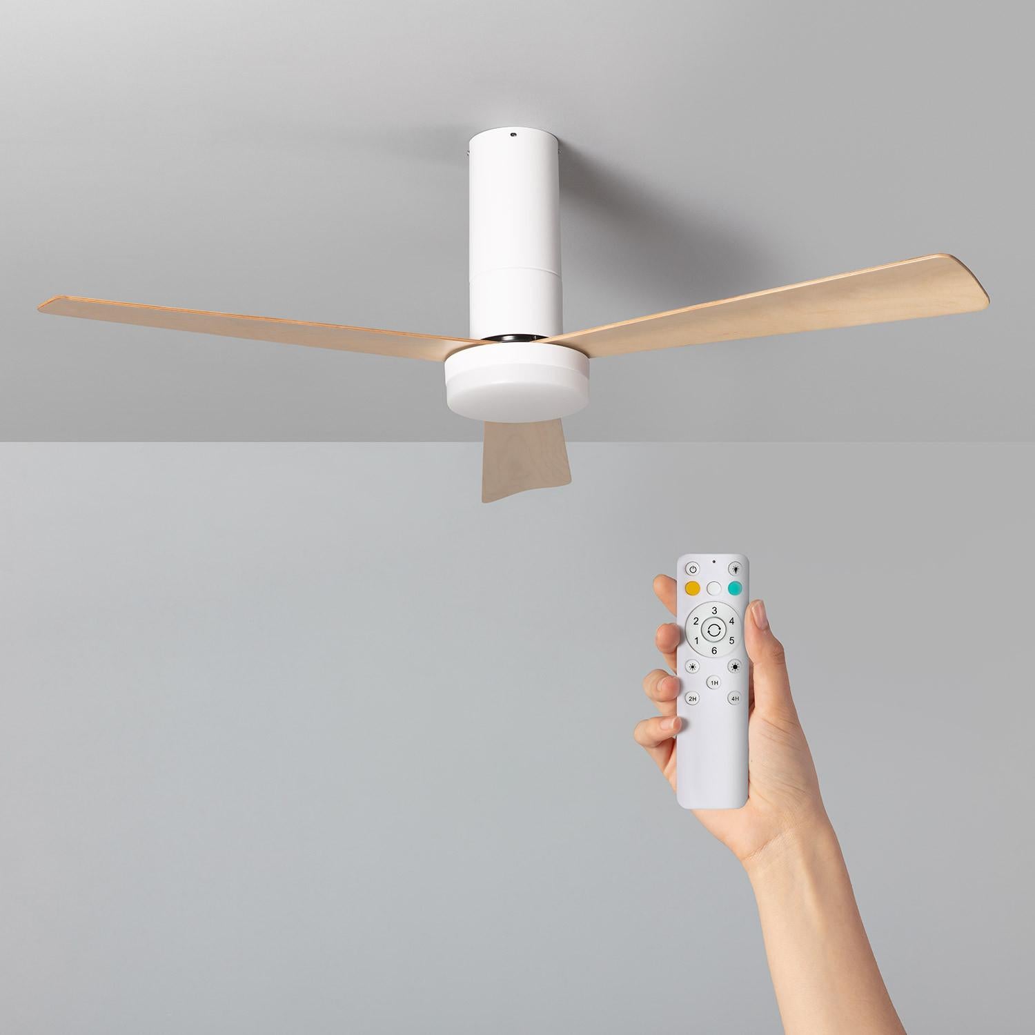 Ventilador de Techo LED Kurto Blanco 122cm Motor DC