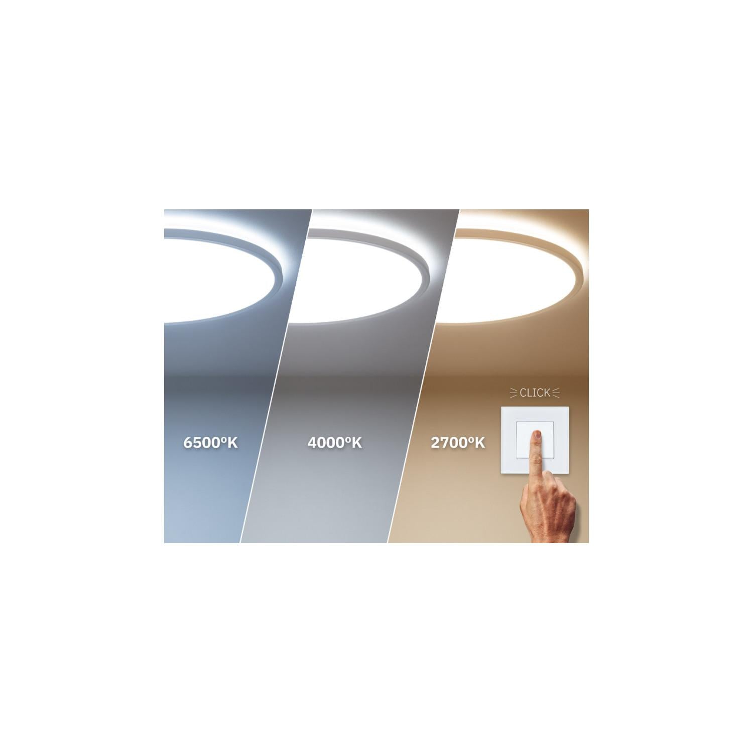 Placa LED 18W Circular SwitchCCT Corte Ø 205 mm  Compatible con Mando RF V2