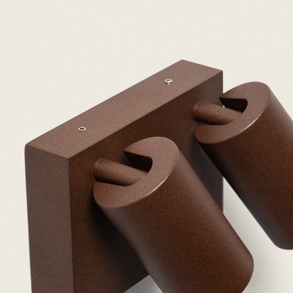 Aplique de Pared Exterior LED 18W Aluminio CCT Seleccionable Dos Focos con Detector de Movimiento Kuriya