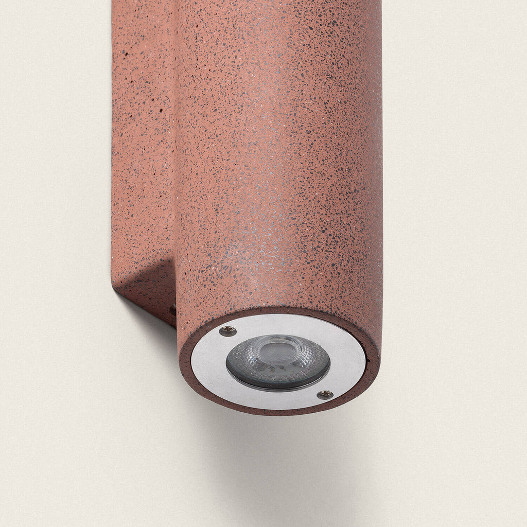 Aplique de Pared Exterior Cemento Iluminación Doble Cara Banjar Rond