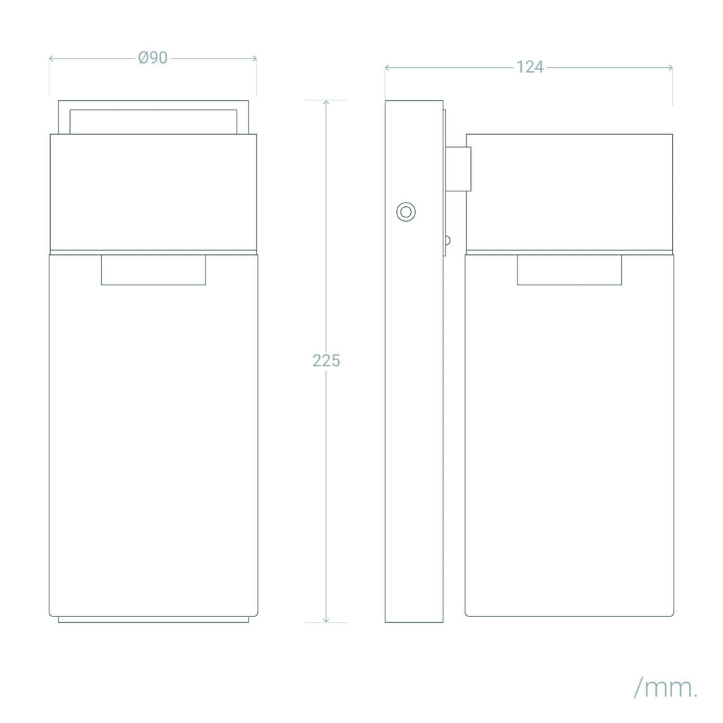 Aplique de Pared Exterior Acero Inoxidable y Cristal Isoba