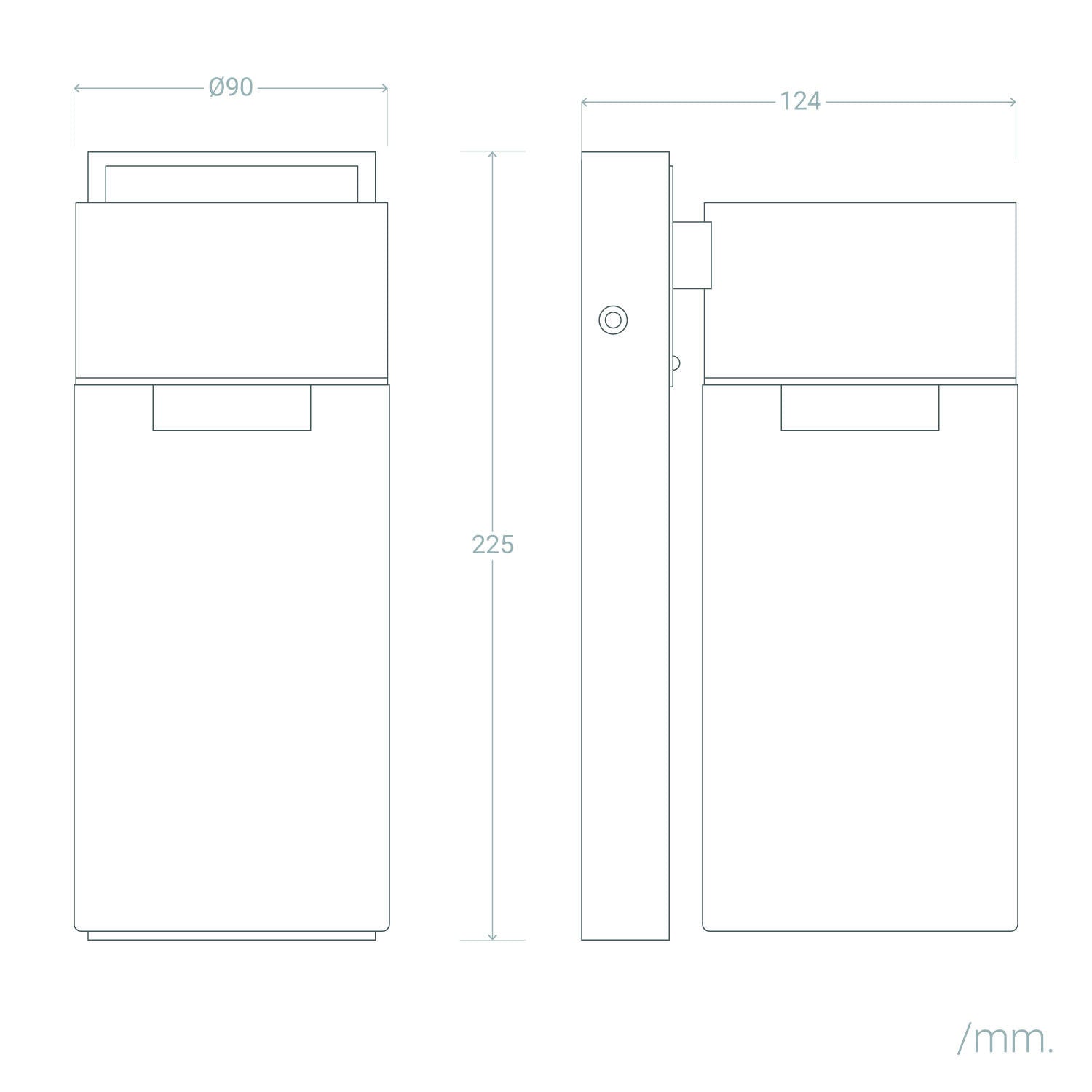 Aplique de Pared Exterior Acero Inoxidable y Cristal Isoba