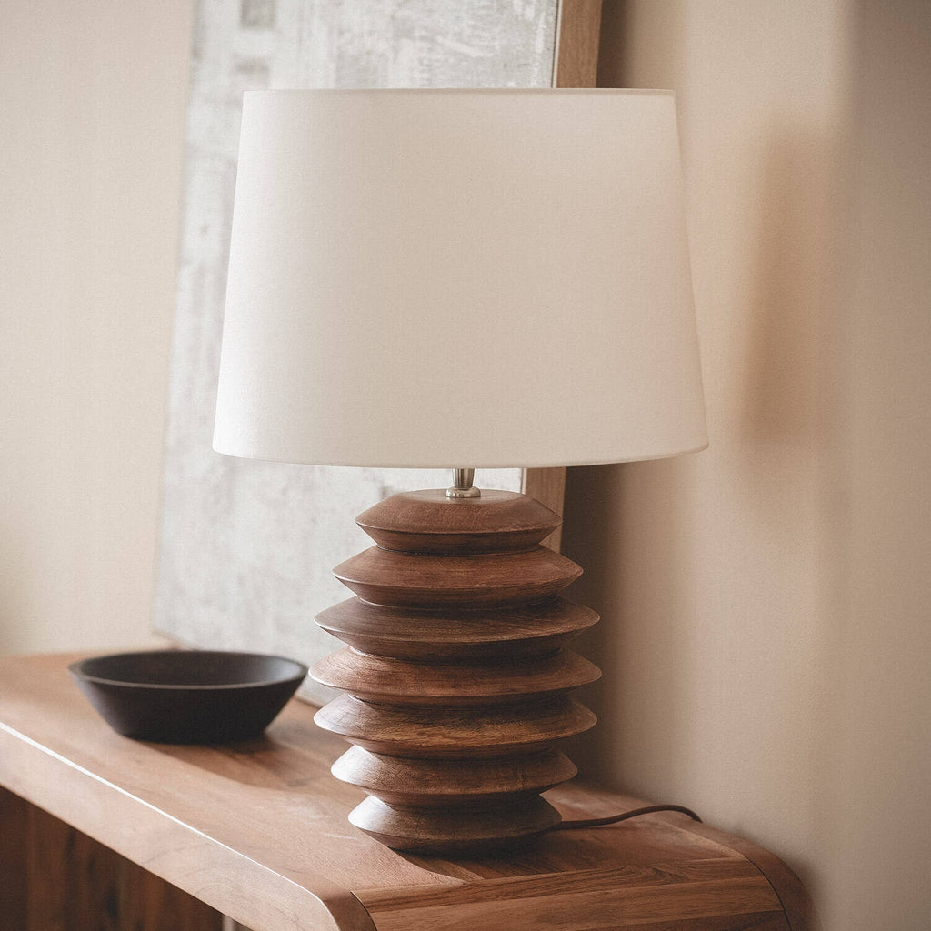 Lámpara de Mesa Madera Vihaan ILUZZIA