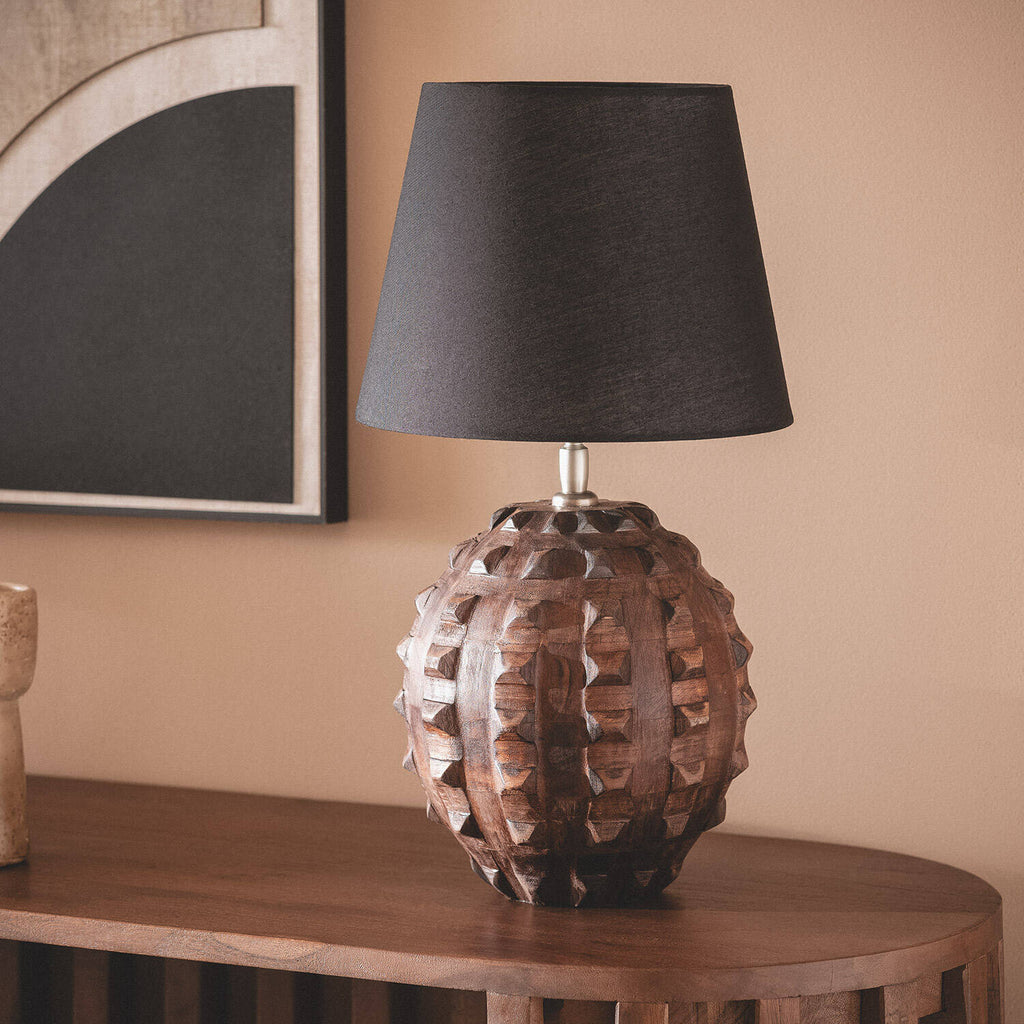 Lámpara de Mesa Madera Samesh II ILUZZIA