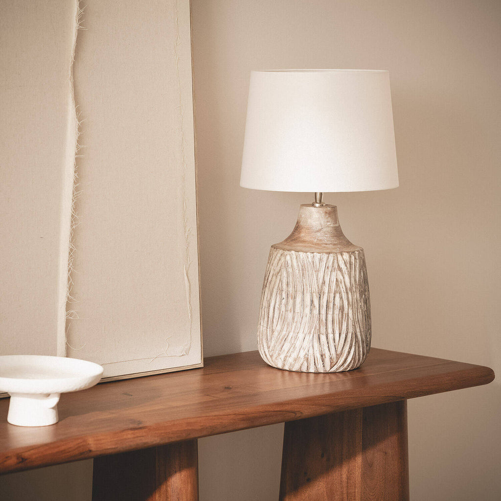 Lámpara de Mesa Madera Tanmay ILUZZIA