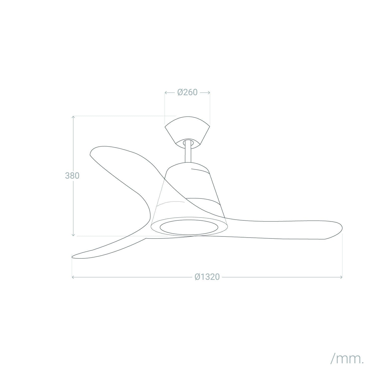 Ventilador de Techo Silencioso Tiga Blanco DC 132cm Motor DC LEDS-C4 30-3249-CF-M1