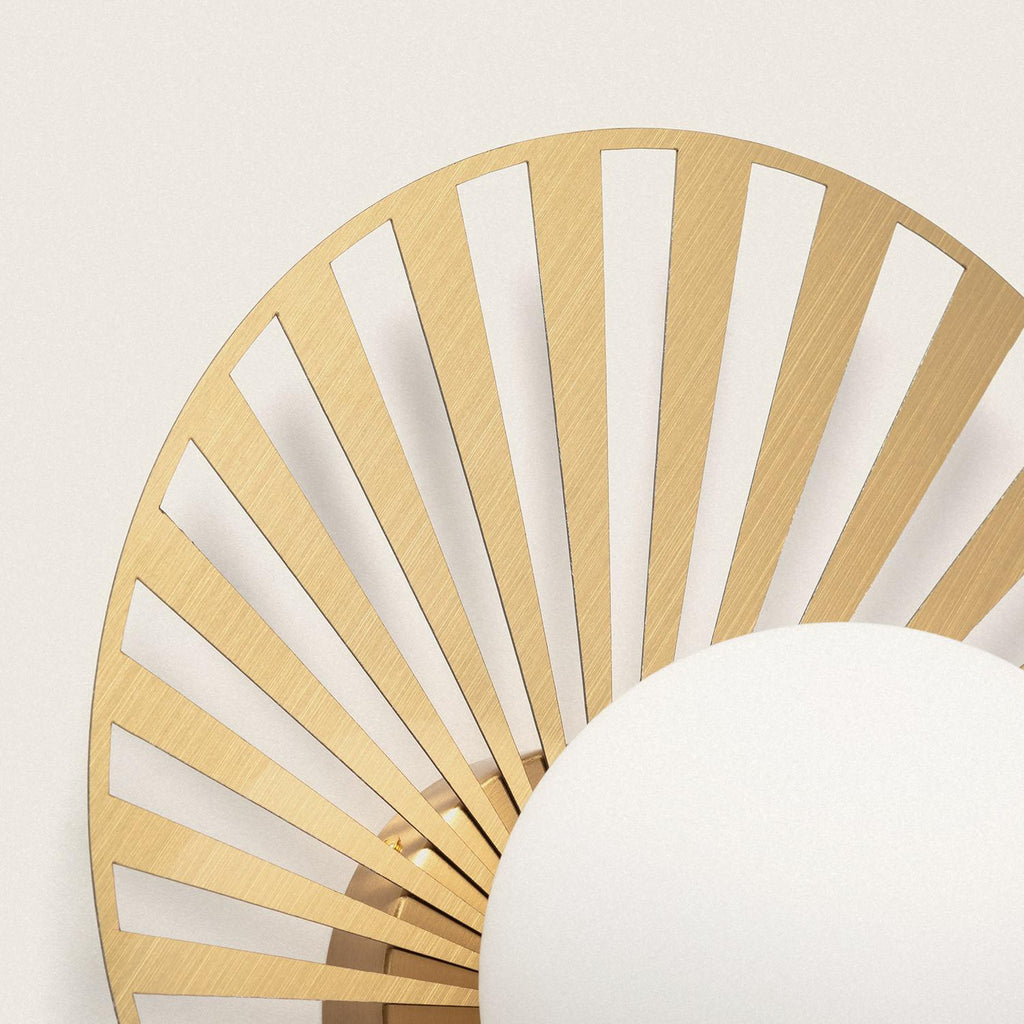 Aplique de Pared de Metal y Cristal Becquer