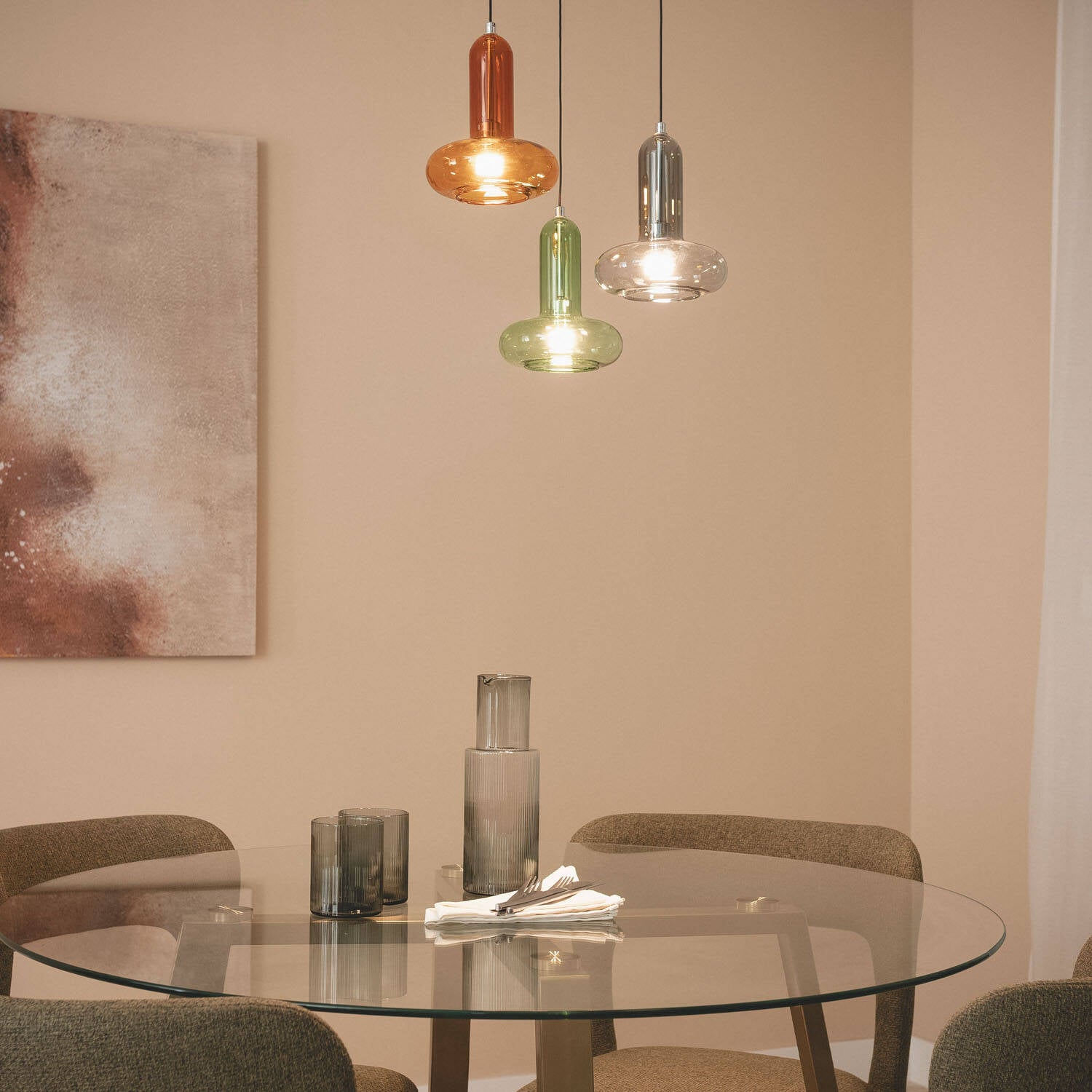 Lámpara Colgante LED 15W Aluminio Fontans 3 Focos