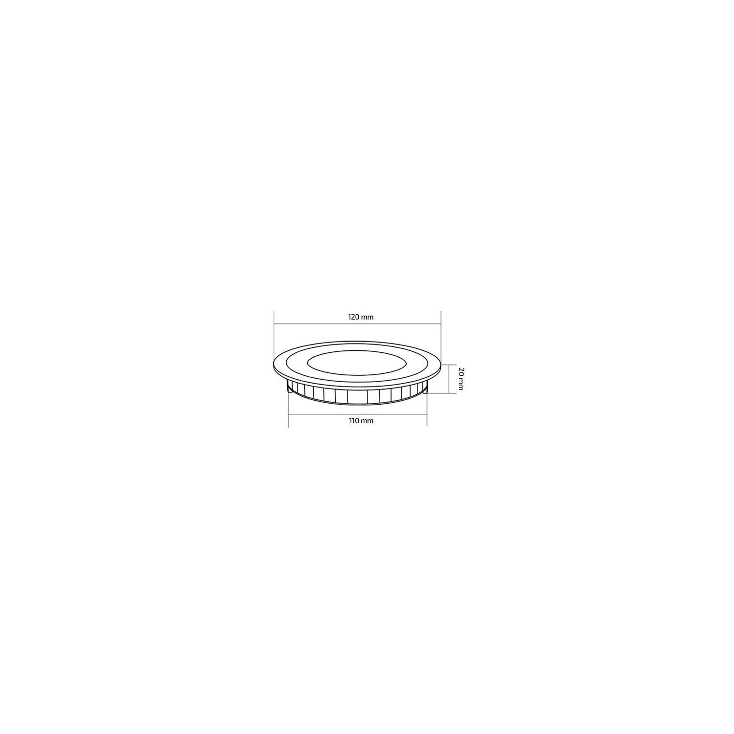 Placa LED 6W Circular SuperSlim Corte Ø 110 mm (Pack 5)