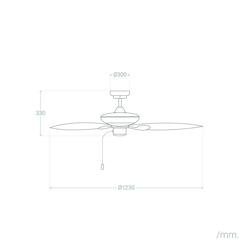 Ventilador de Techo Phuket Blanco 132cm Motor AC LEDS-C4 30-4398-16-16