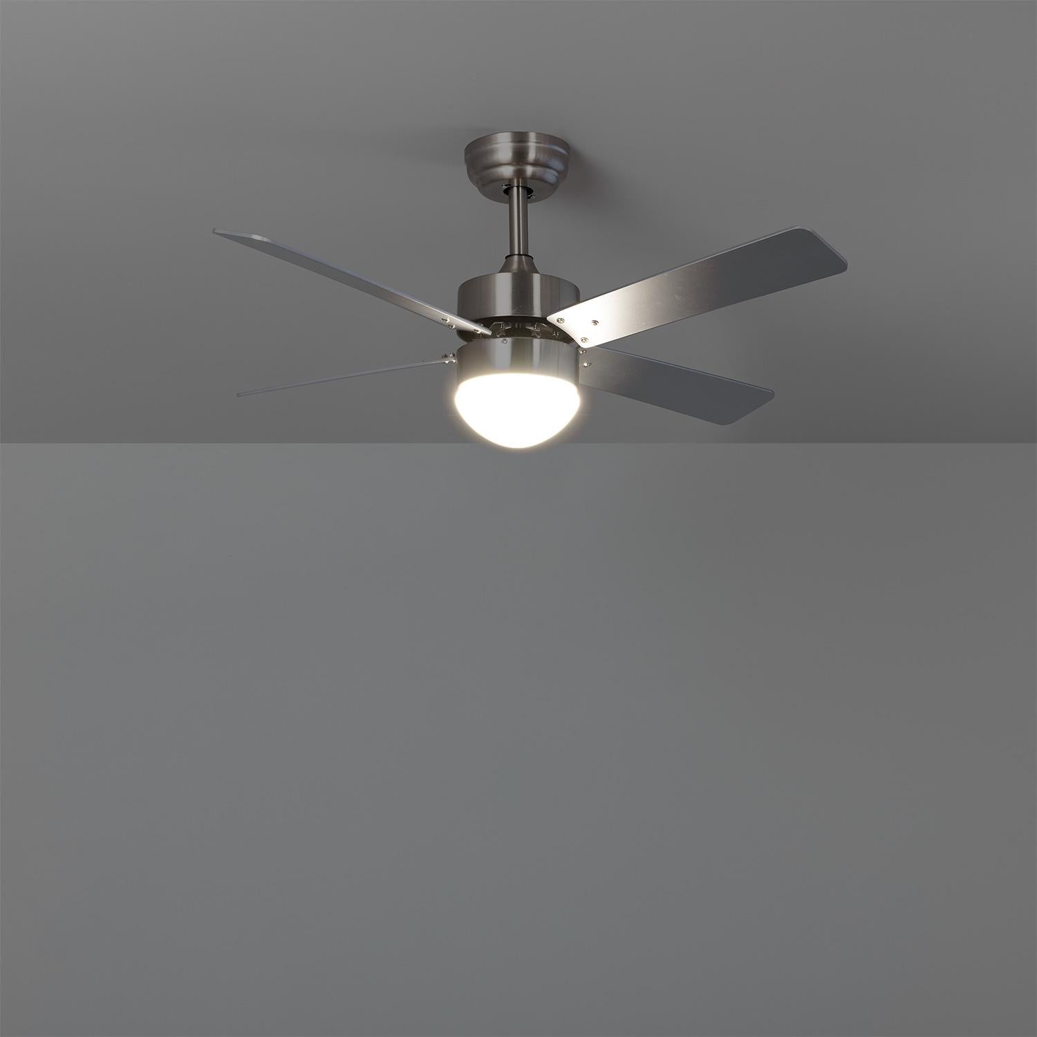 Ventilador de Techo Silencioso Cygnus Níquel 107cm Motor DC WiFi