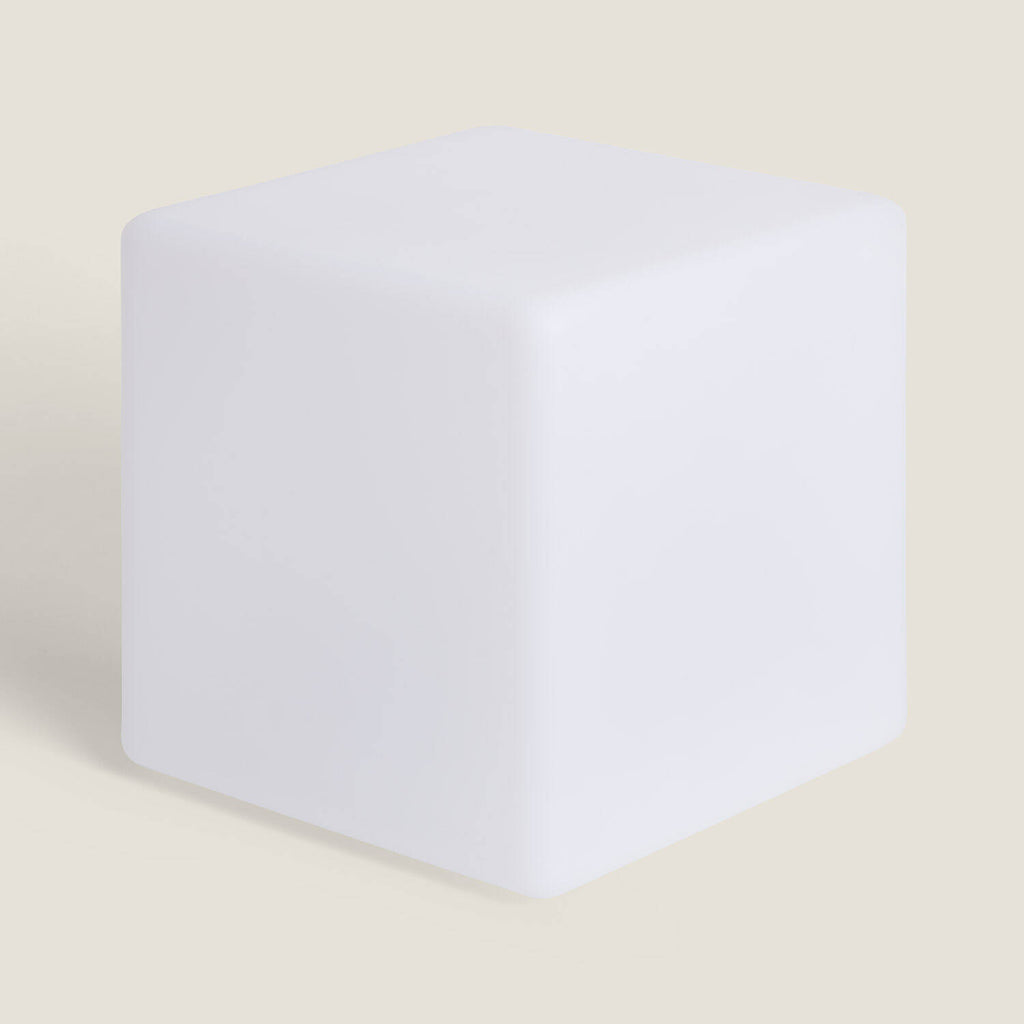 Cubo LED RGBW 30cm Recargable Solar + USB
