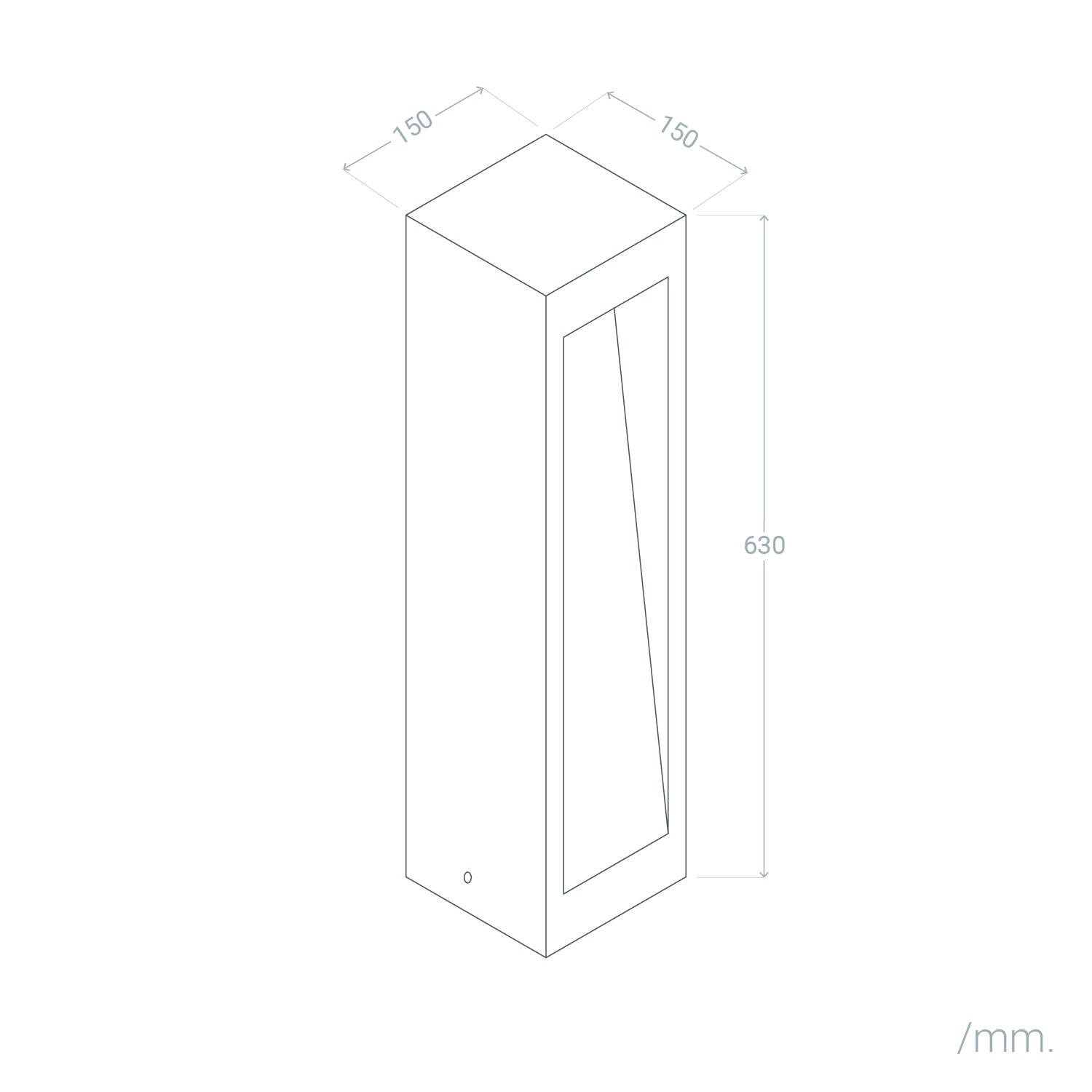 Baliza Exterior LED Regulable 6W Cemento Lumixa
