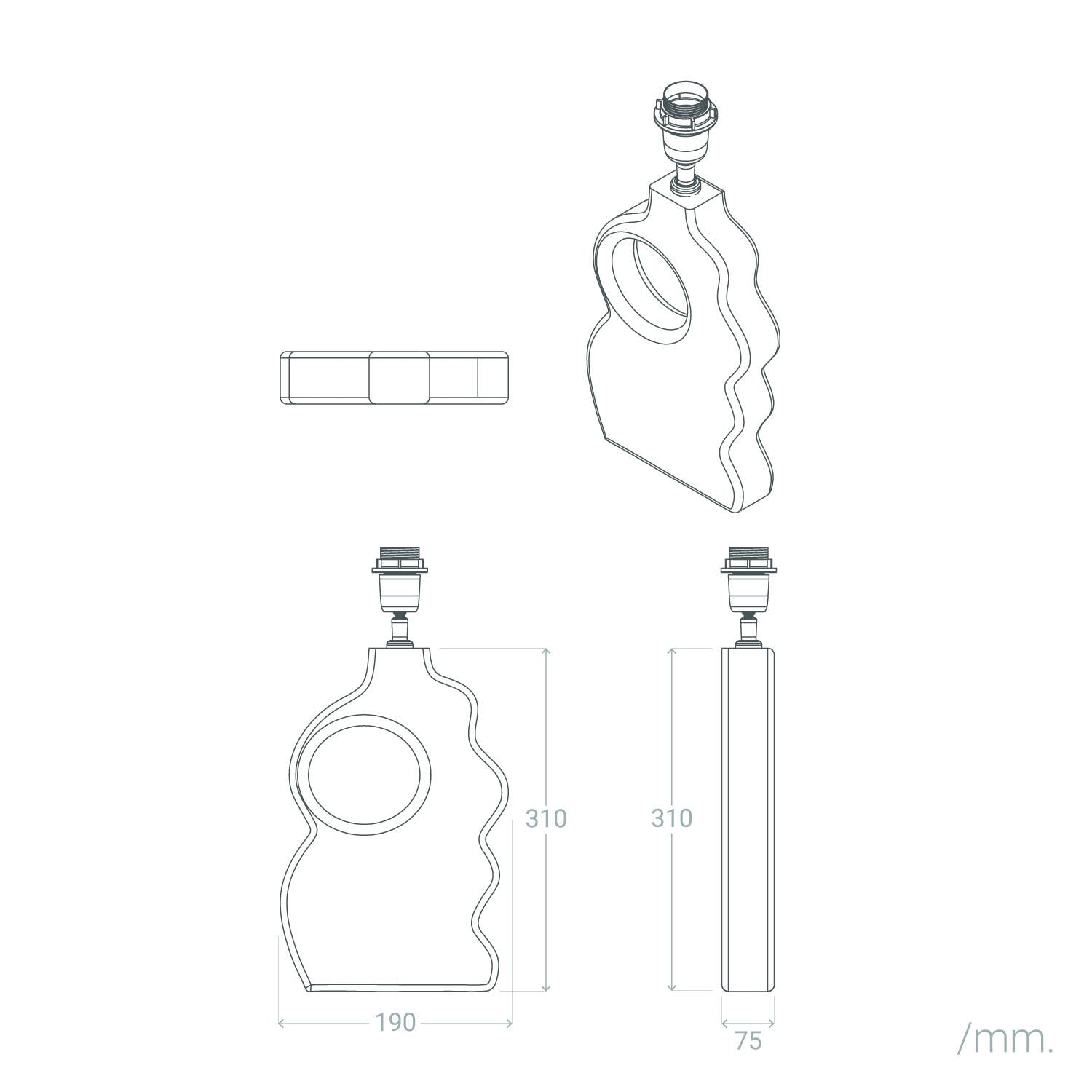 Lámpara de Mesa Madera Hunar V ILUZZIA