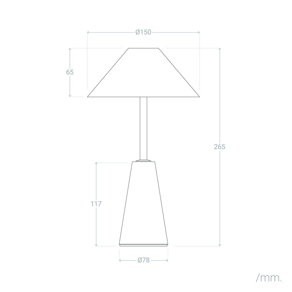 Lámpara de Mesa LED Portátil para Exterior Metal con Batería Recargable Chamle