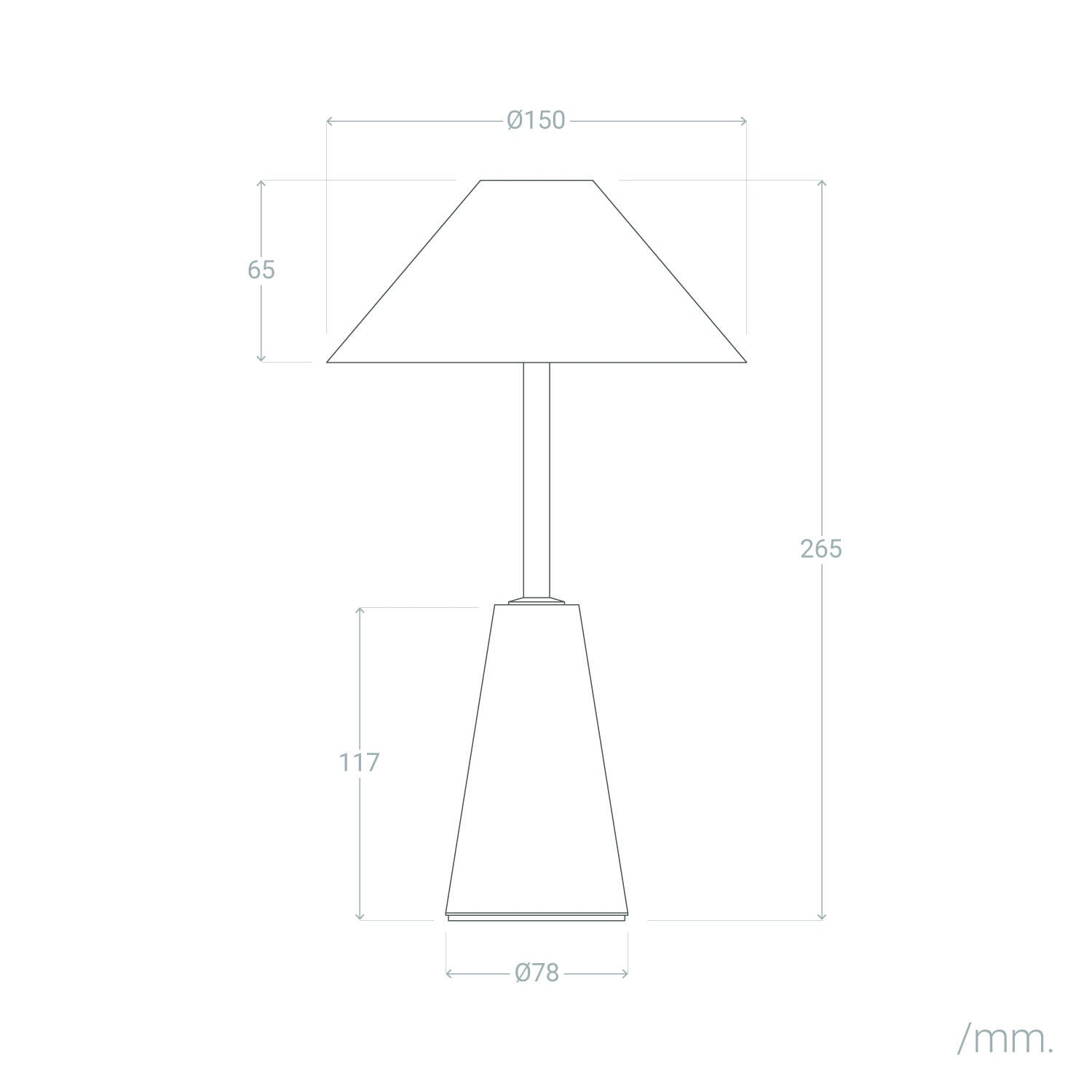 Lámpara de Mesa LED Portátil para Exterior Metal con Batería Recargable Chamle