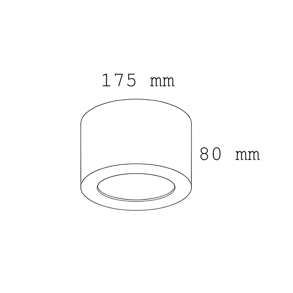 Plafón LED 8W Circular Aluminio Luz Indirecta Ø105 mm Tokkai