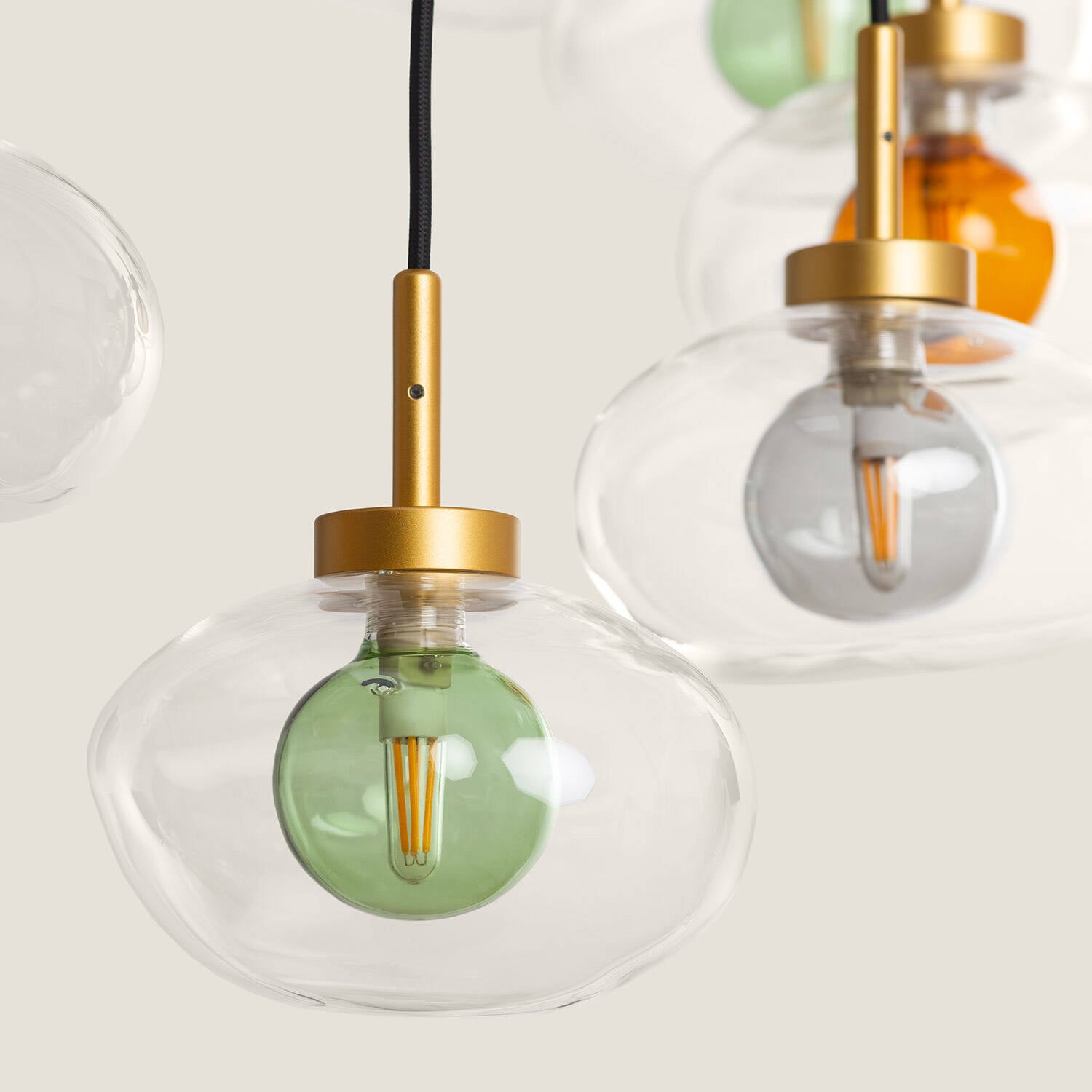 Lámpara Colgante Aluminio Hassi 12 Focos