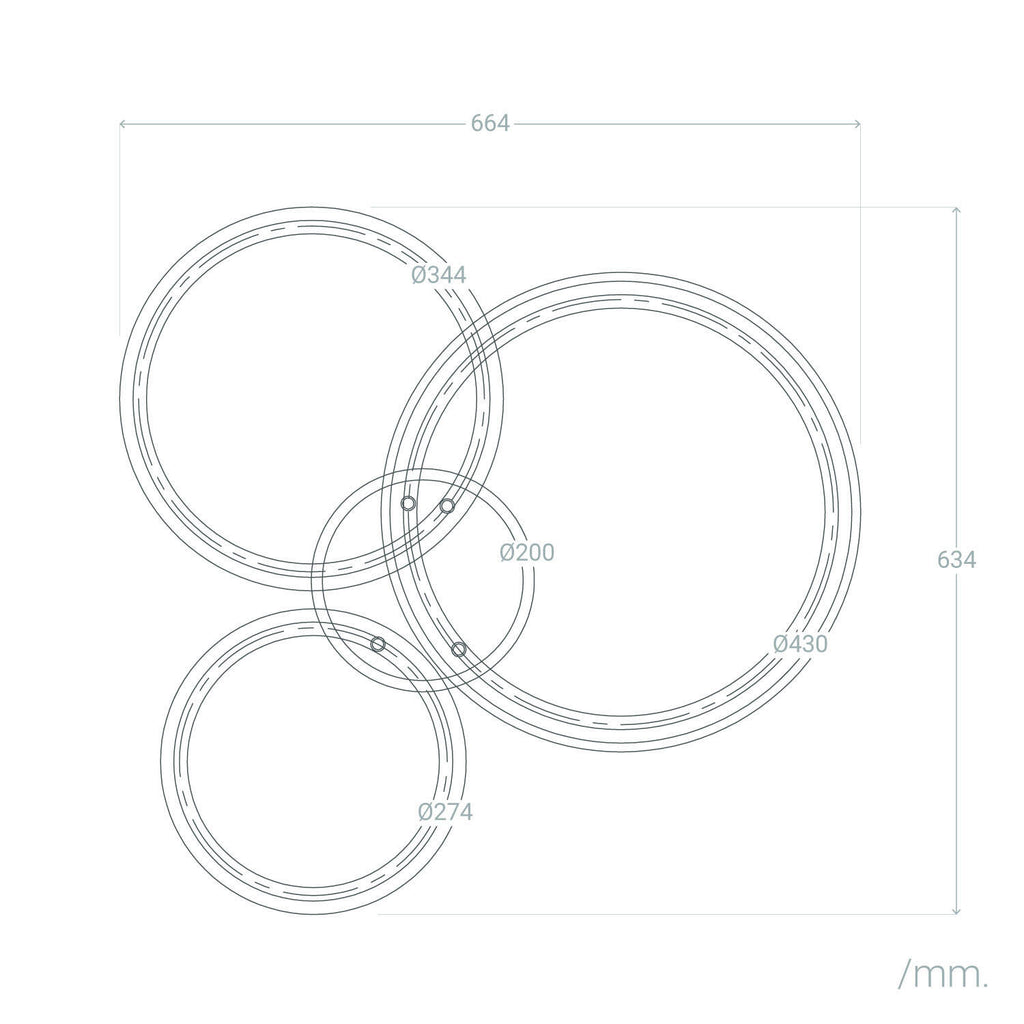 Lámpara de Techo LED 31W Metal Big Eklips Berno
