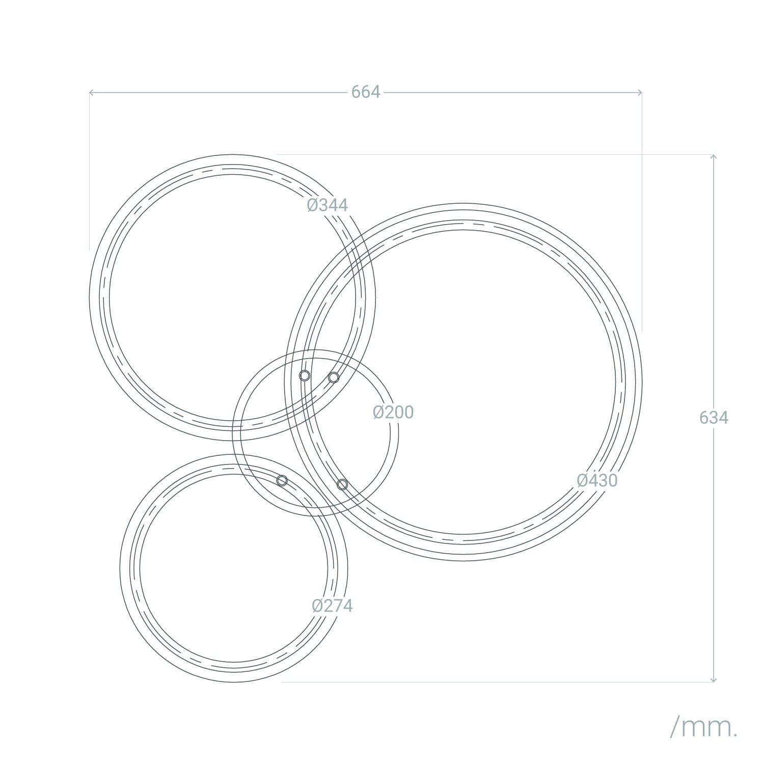 Lámpara de Techo LED 31W Metal Big Eklips Berno