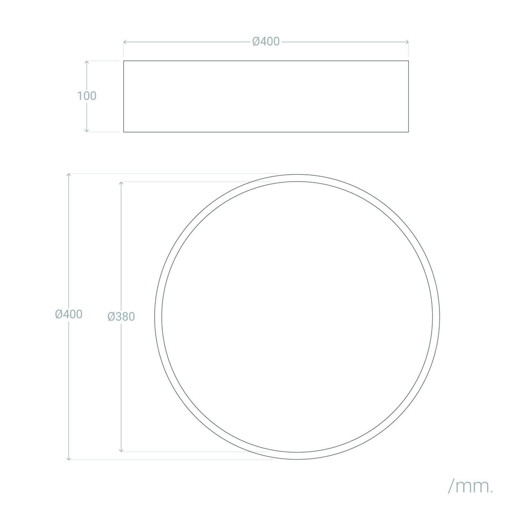 Plafón de Techo LED 30W Metal Talagapa S Ø400 mm