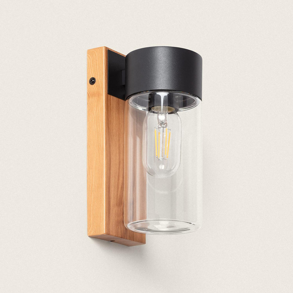 Aplique de Pared Exterior Acero Inoxidable y Cristal Isoba