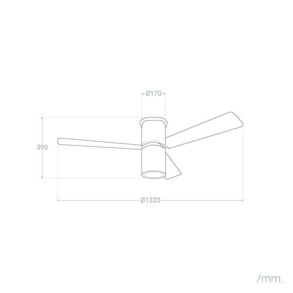 Ventilador de Techo Formentera Gris Aspas Reversibles 132cm Motor AC LEDS-C4 30-4393-N3-M1