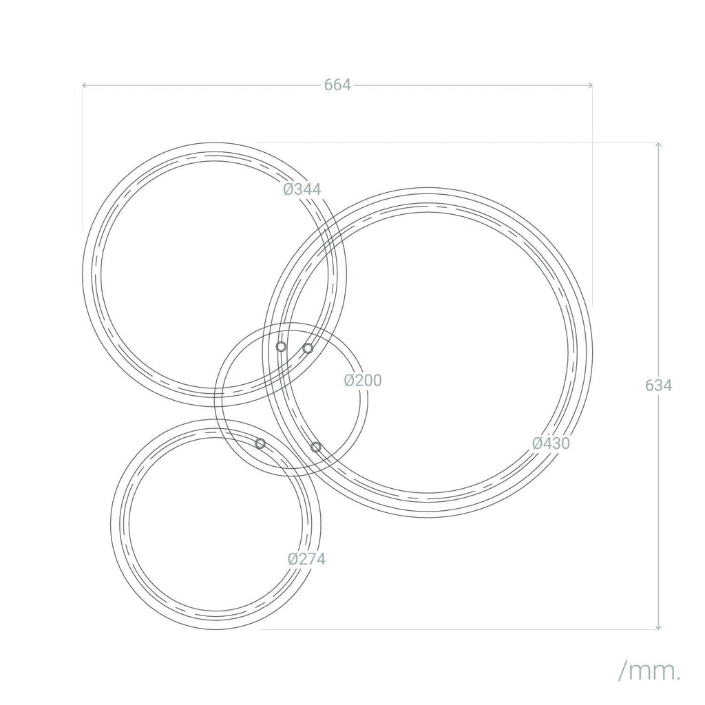 Lámpara de Techo LED 31W Metal Big Eklips Berno