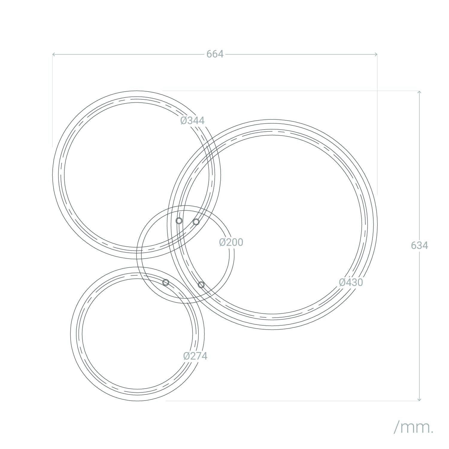 Lámpara de Techo LED 31W Metal Big Eklips Berno