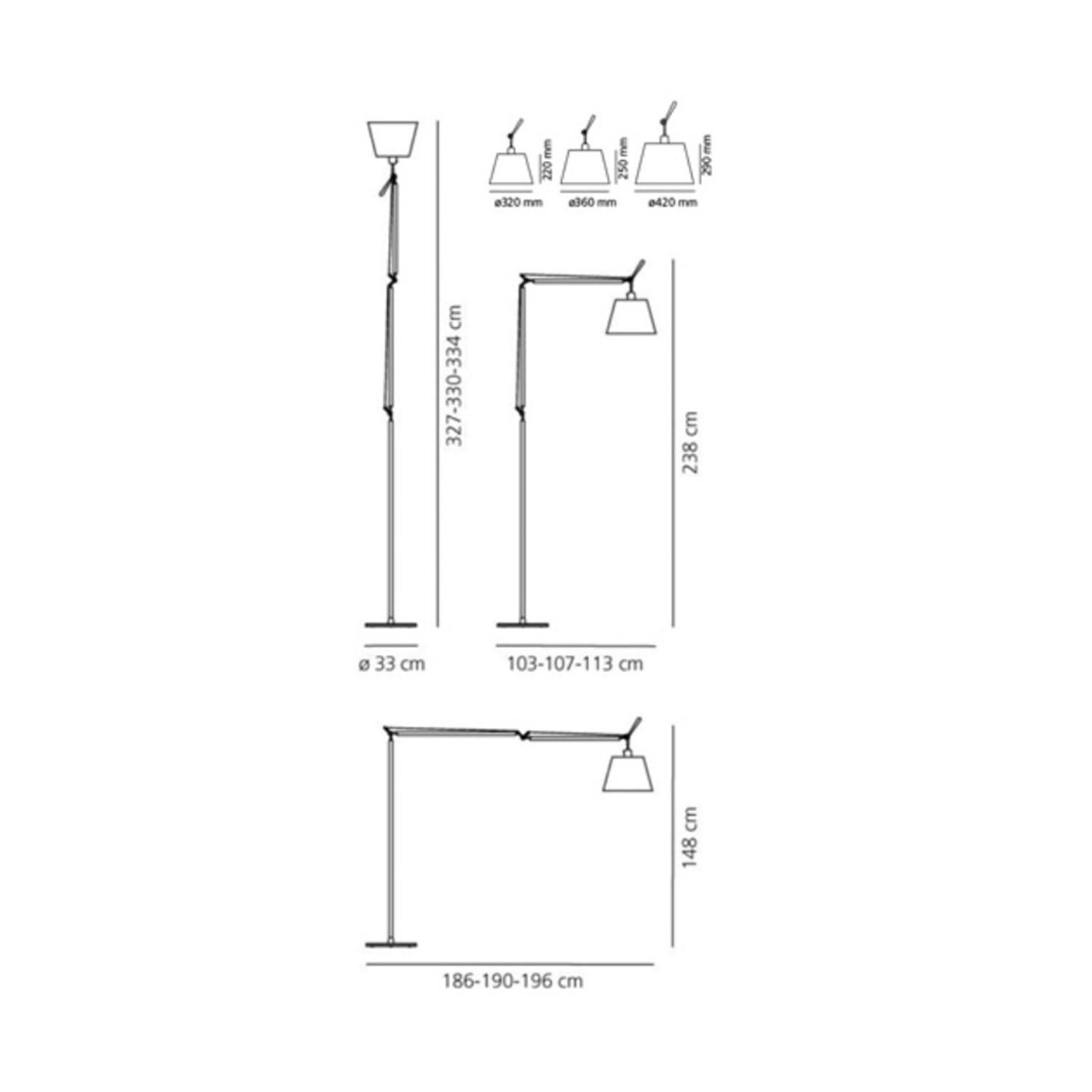 Lámpara de Pie Tolomeo Mega con Interruptor ARTEMIDE