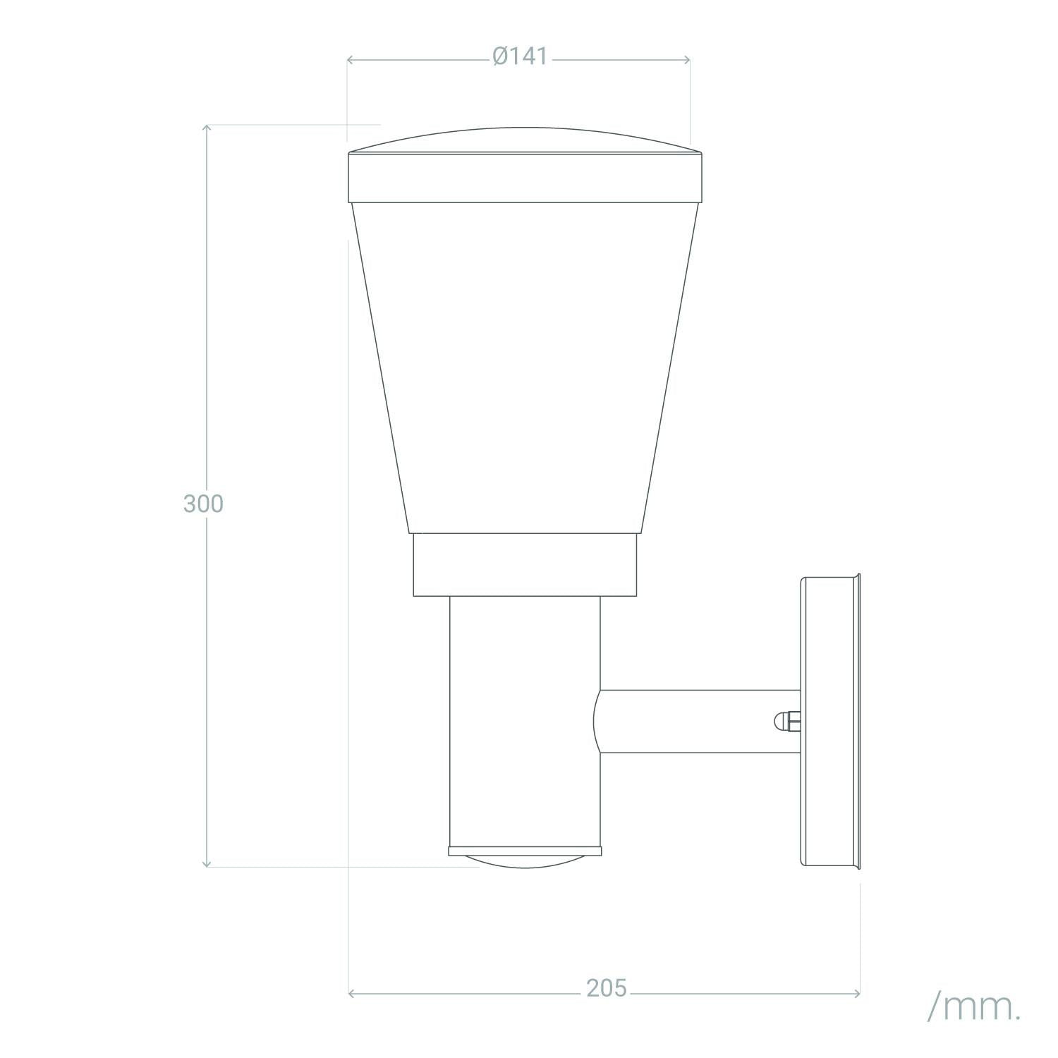 Aplique de Pared Exterior Acero Inoxidable Idun