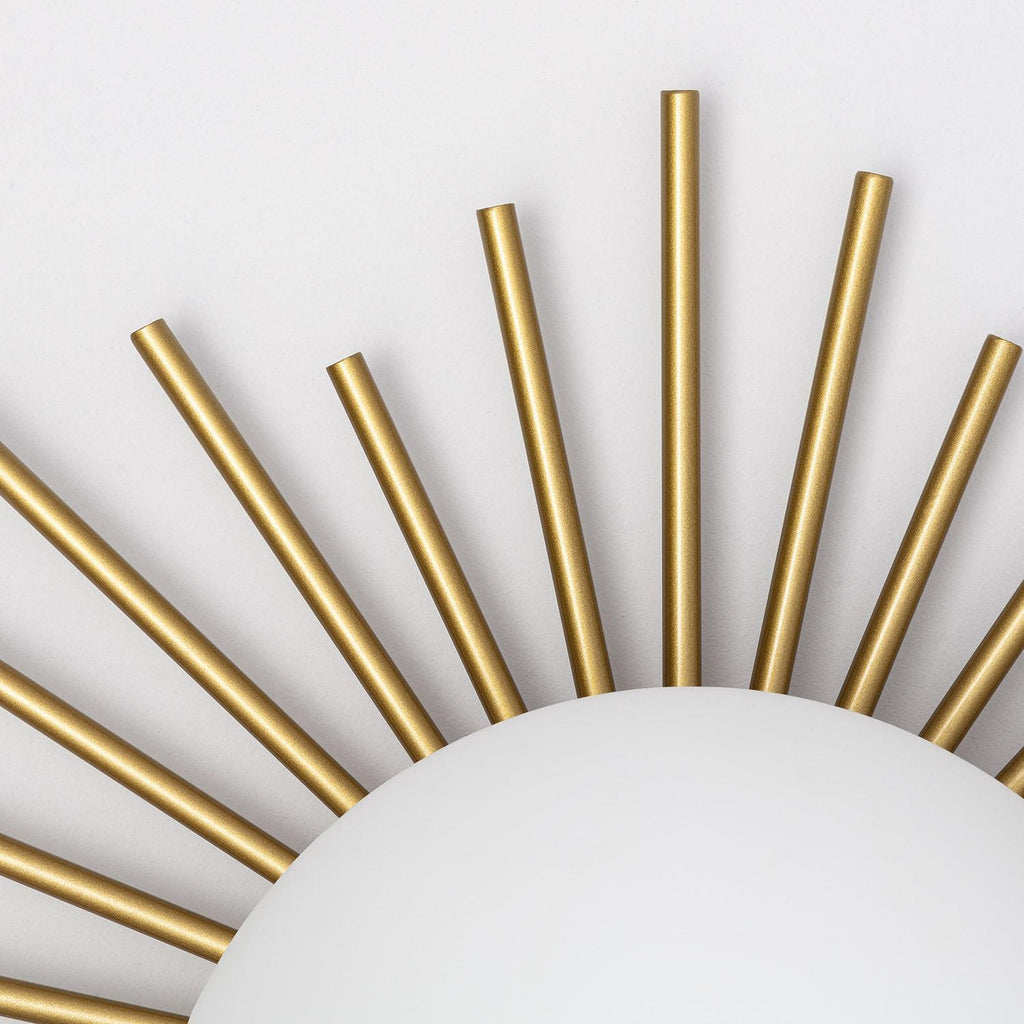 Aplique de Pared de Metal y Cristal Moon