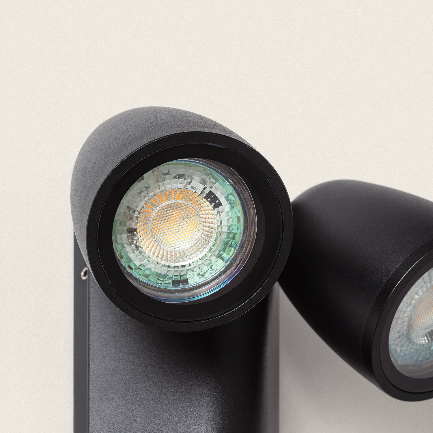 Aplique de Pared Exterior Aluminio con Detector de Movimiento Abel Dos Focos