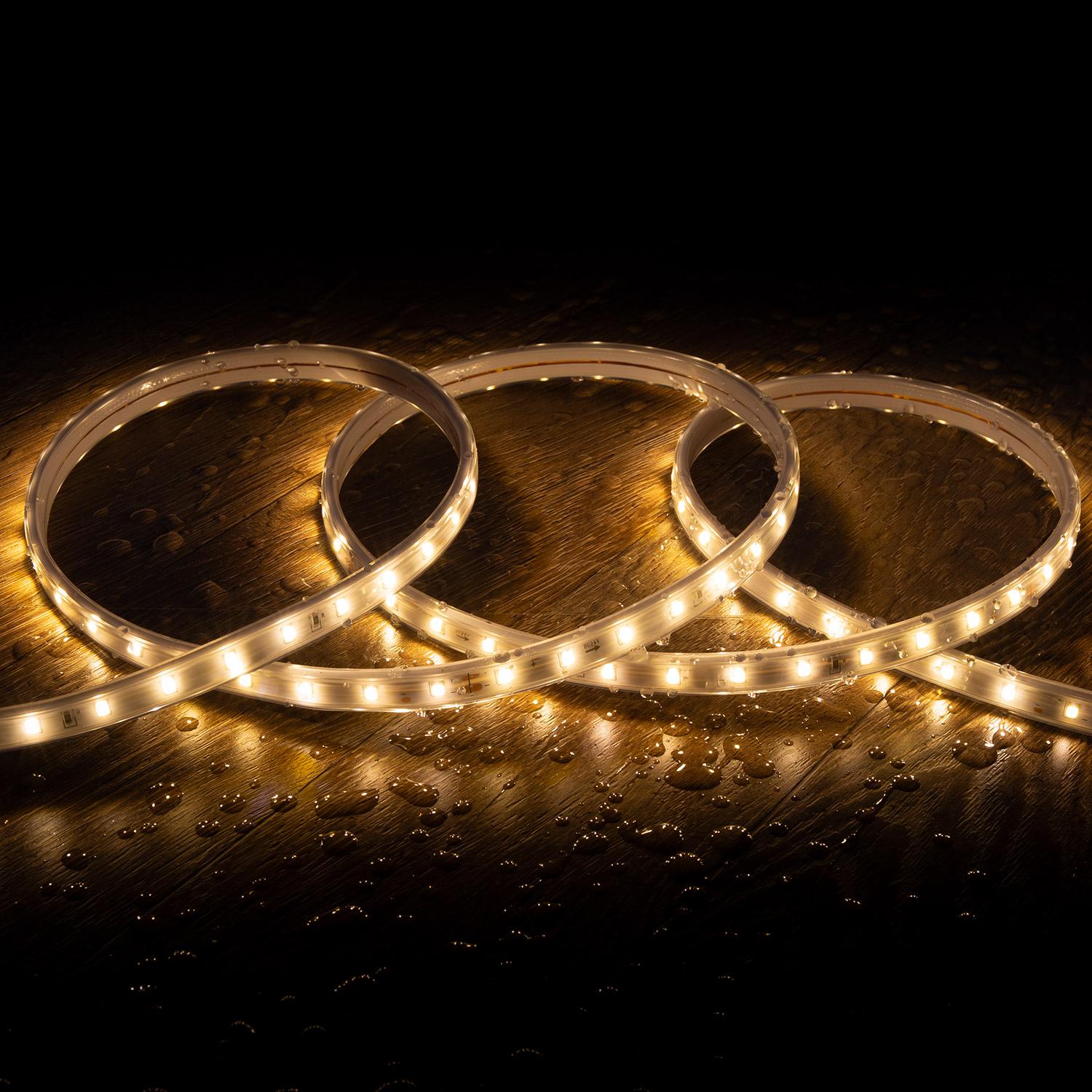 Tira LED Exterior Solar 24V DC SMD2835 60 LED/m 40m IP65 Ancho 12 mm Corte 100 cm