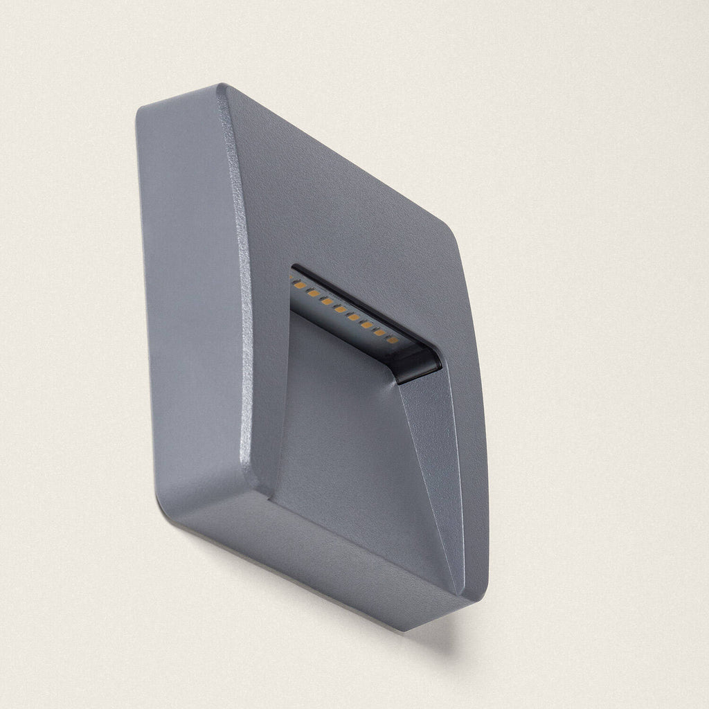 Baliza Exterior LED 3W Superficie Pared Cuadrado Nilsa