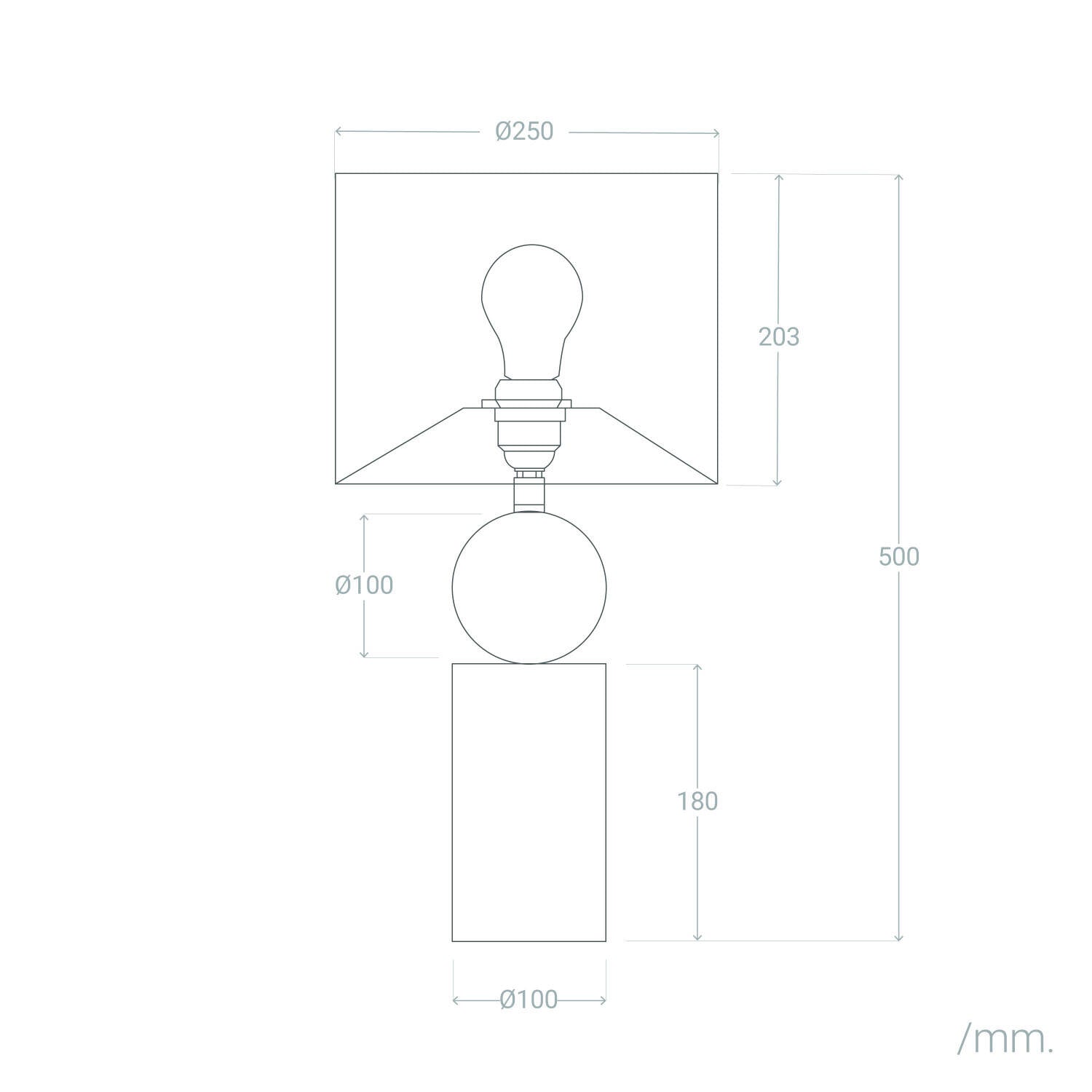 Lámpara de Mesa Cerámica Rahma