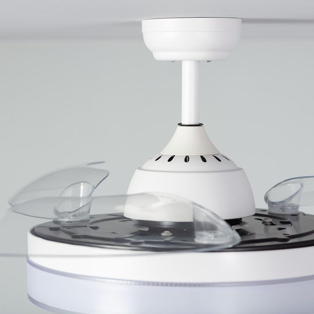 Ventilador de Techo Retráctil Silencioso Caicos Blanco 106cm Motor DC