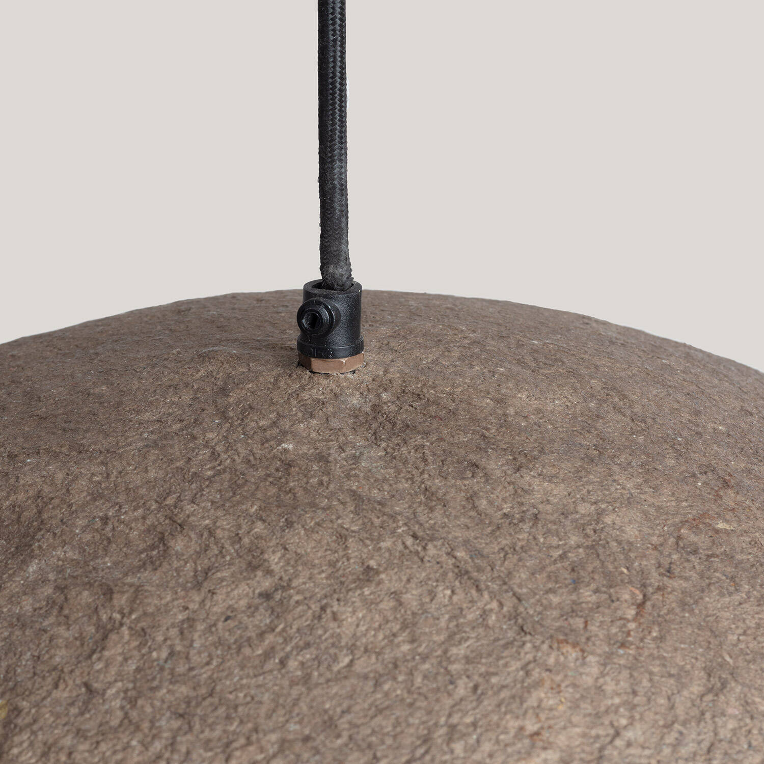 Lámpara Colgante Papel Maché Metal Piedra Orfalu