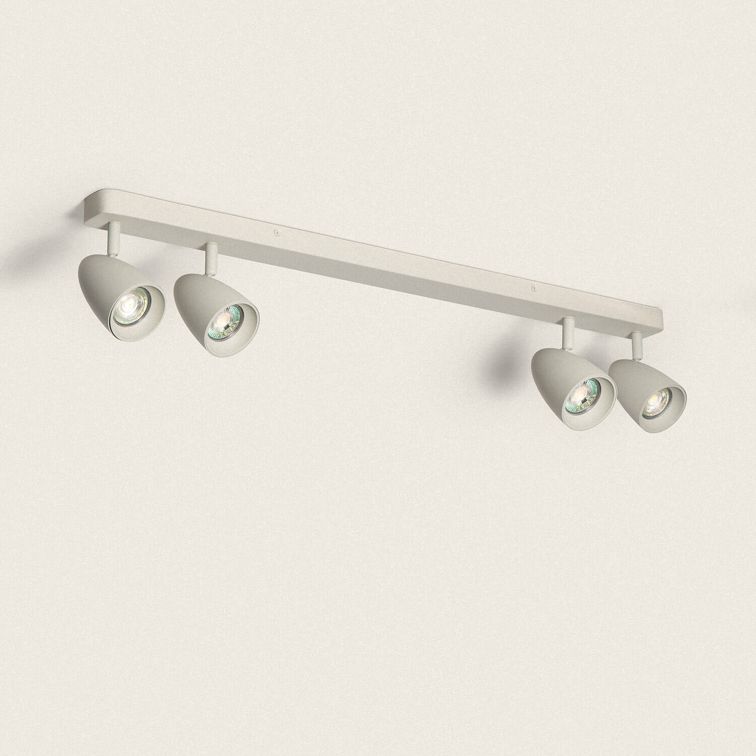 Aplique Aluminio Rectangular Adrien 4 Focos