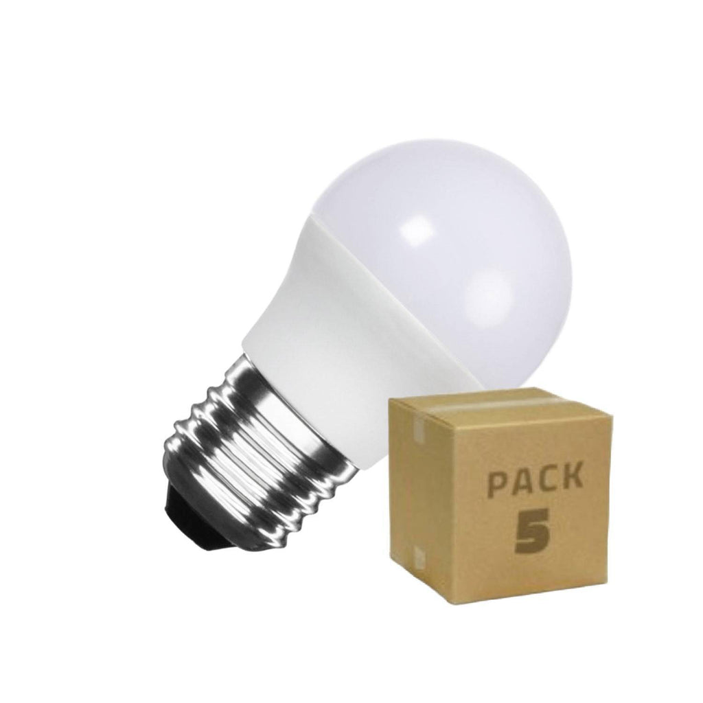 Pack 5 Bombillas LED E27 4W 360 lm G45