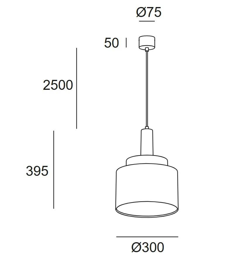 Lámpara colgante KEOPS 1 body Vast LEDS-C4 00-9035-CV-A1