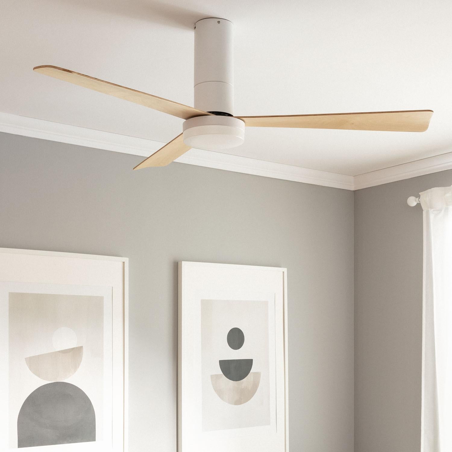 Ventilador de Techo LED Kurto Blanco 122cm Motor DC