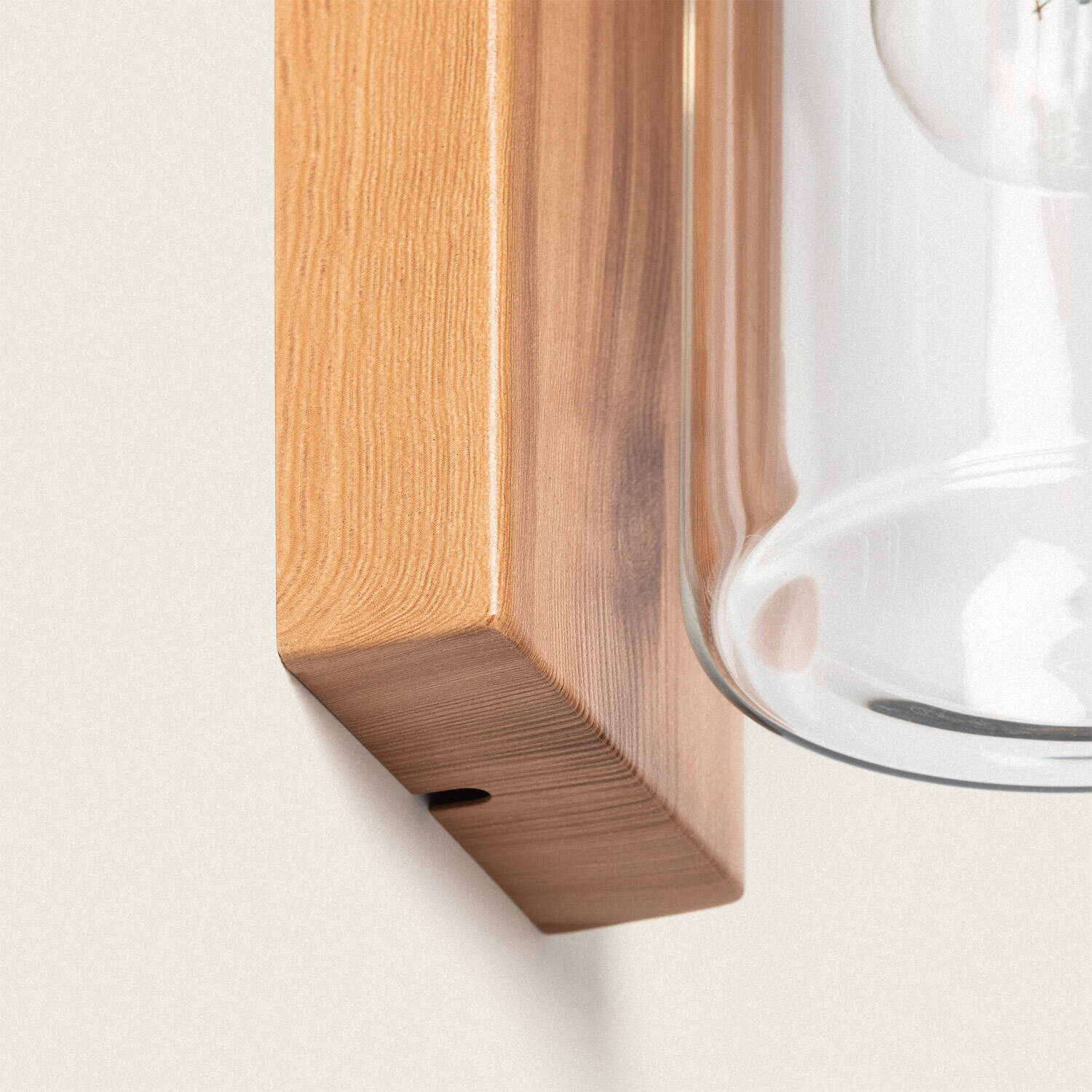 Aplique de Pared Exterior Acero Inoxidable y Cristal Isoba